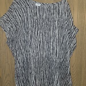 Chic Black and White Striped Women's Blouse